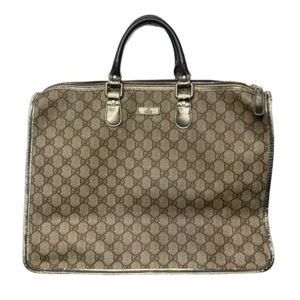 RARE! GUCCI GG Joy Supreme Portfolio Shoulder Bag Guccissima Coated Metallic